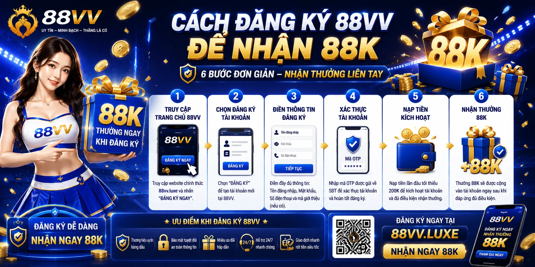 Cách đăng ký 88VV để nhận 88K