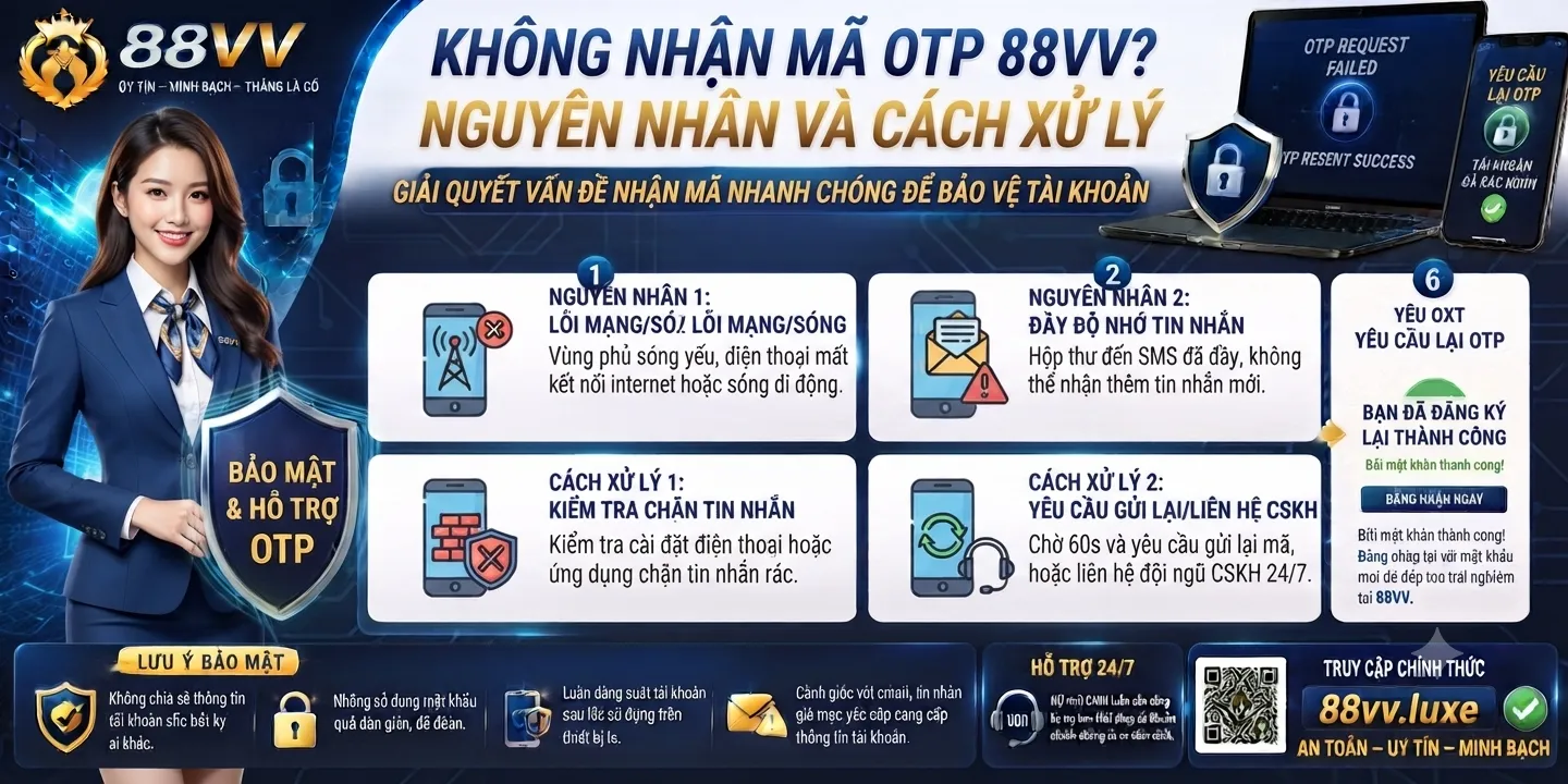 Nguyên nhân không nhận được mã OTP 88VV