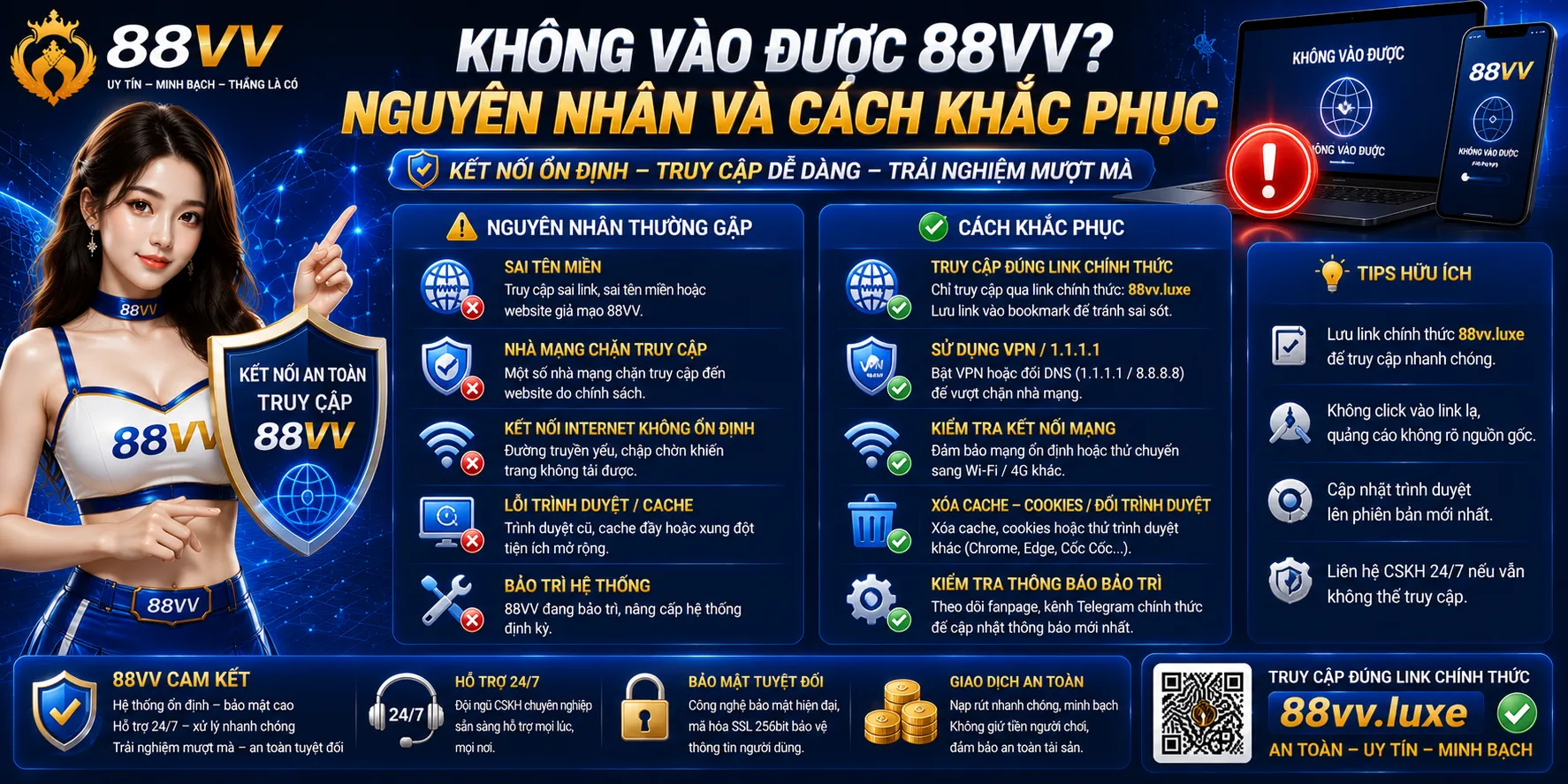 Không Vào Được 88VV? Nguyên Nhân Và Cách Khắc Phục