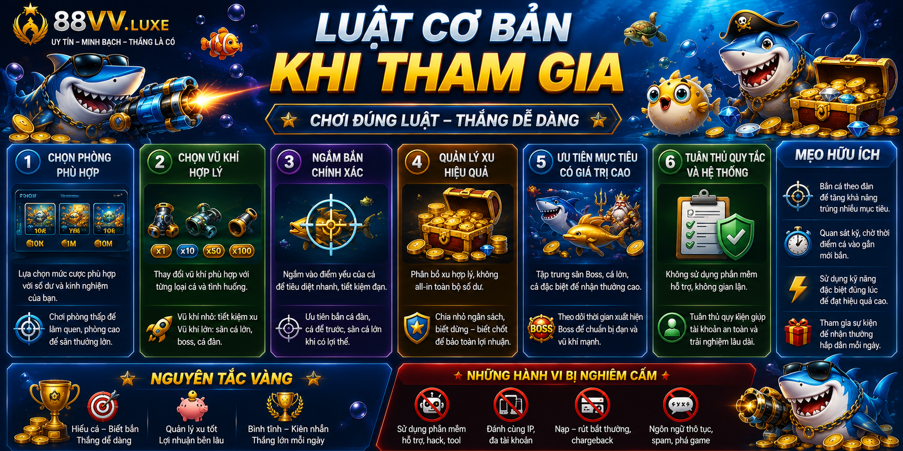 Luật cơ bản khi tham gia