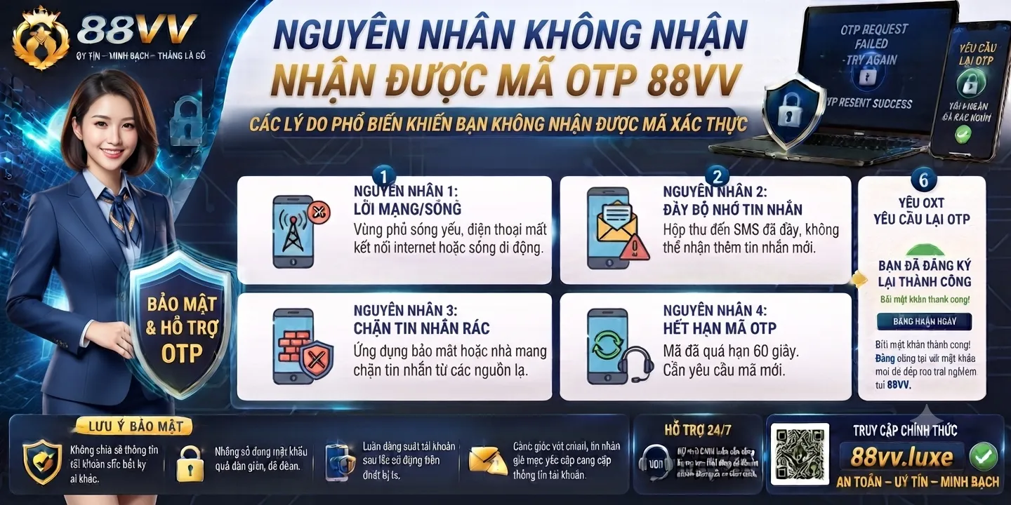 Không Nhận Mã OTP 88VV? Nguyên Nhân Và Cách Xử Lý