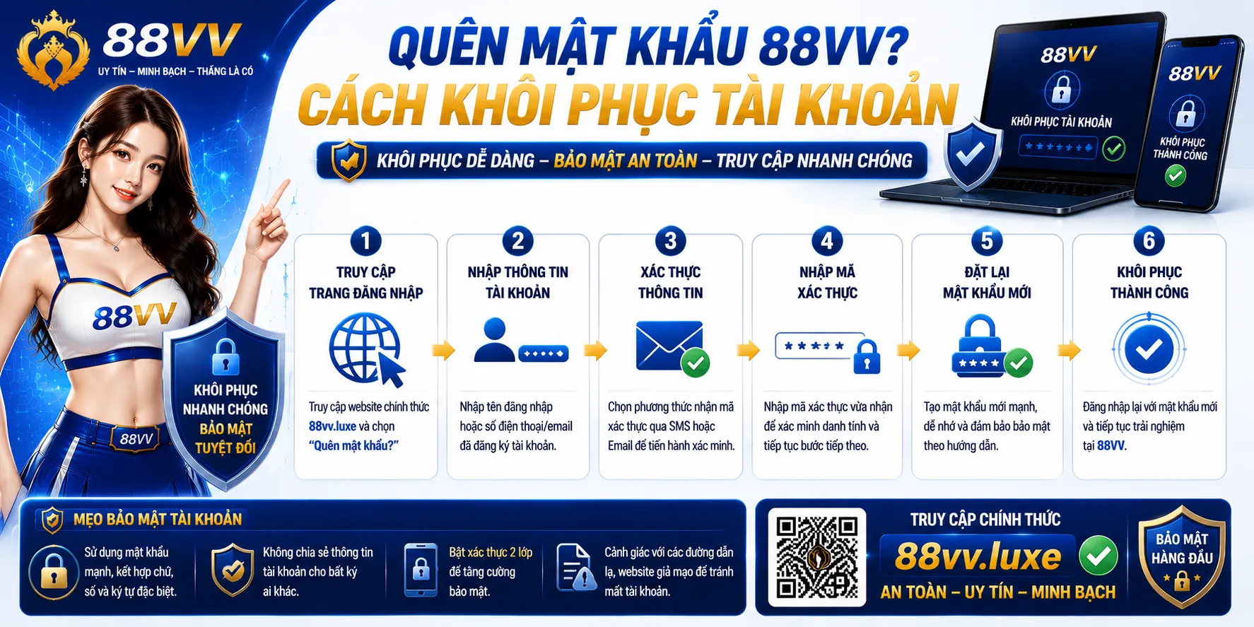 Quên Mật Khẩu 88VV? Cách Khôi Phục Tài Khoản