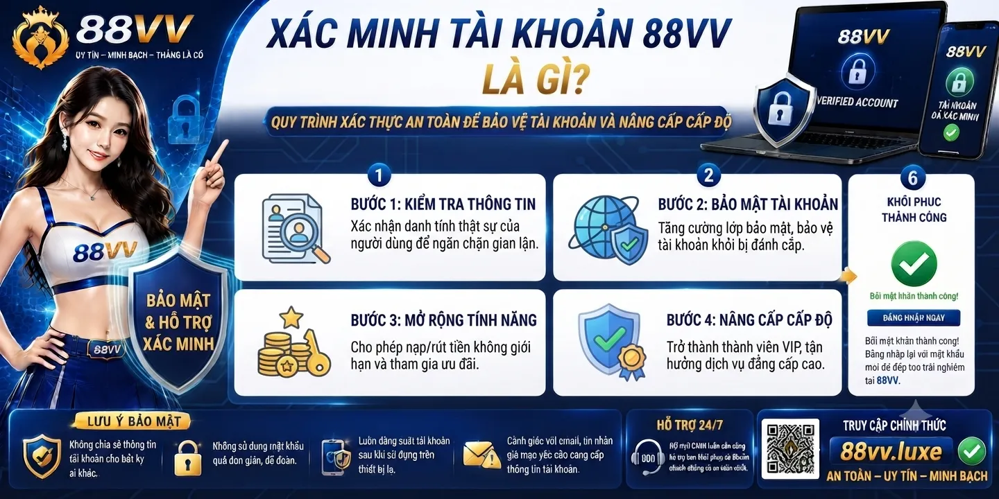Xác Minh Tài Khoản 88VV: Thông Tin Và Quy Trình 1 Xác minh tài khoản 88VV là gì?